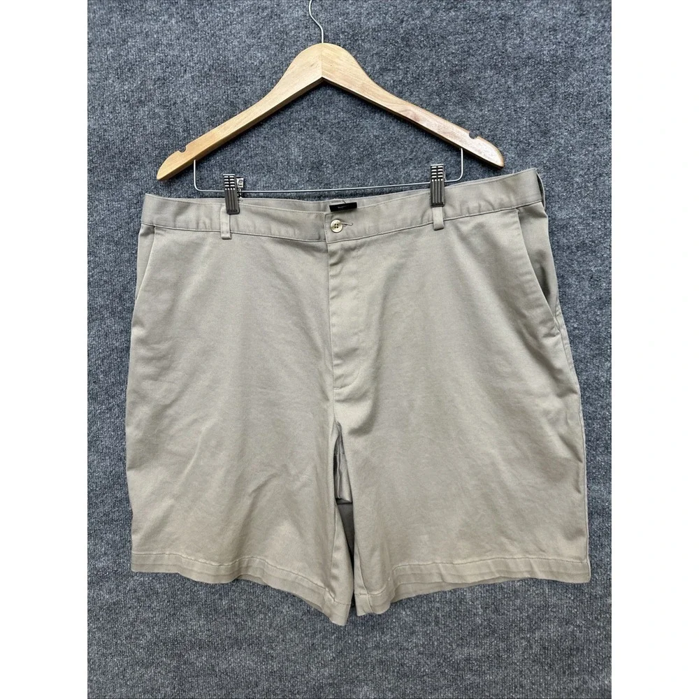 Nike Golf Mens Shorts 40 Khaki Tan Cotton Stretch Chino Flat Front Y2K